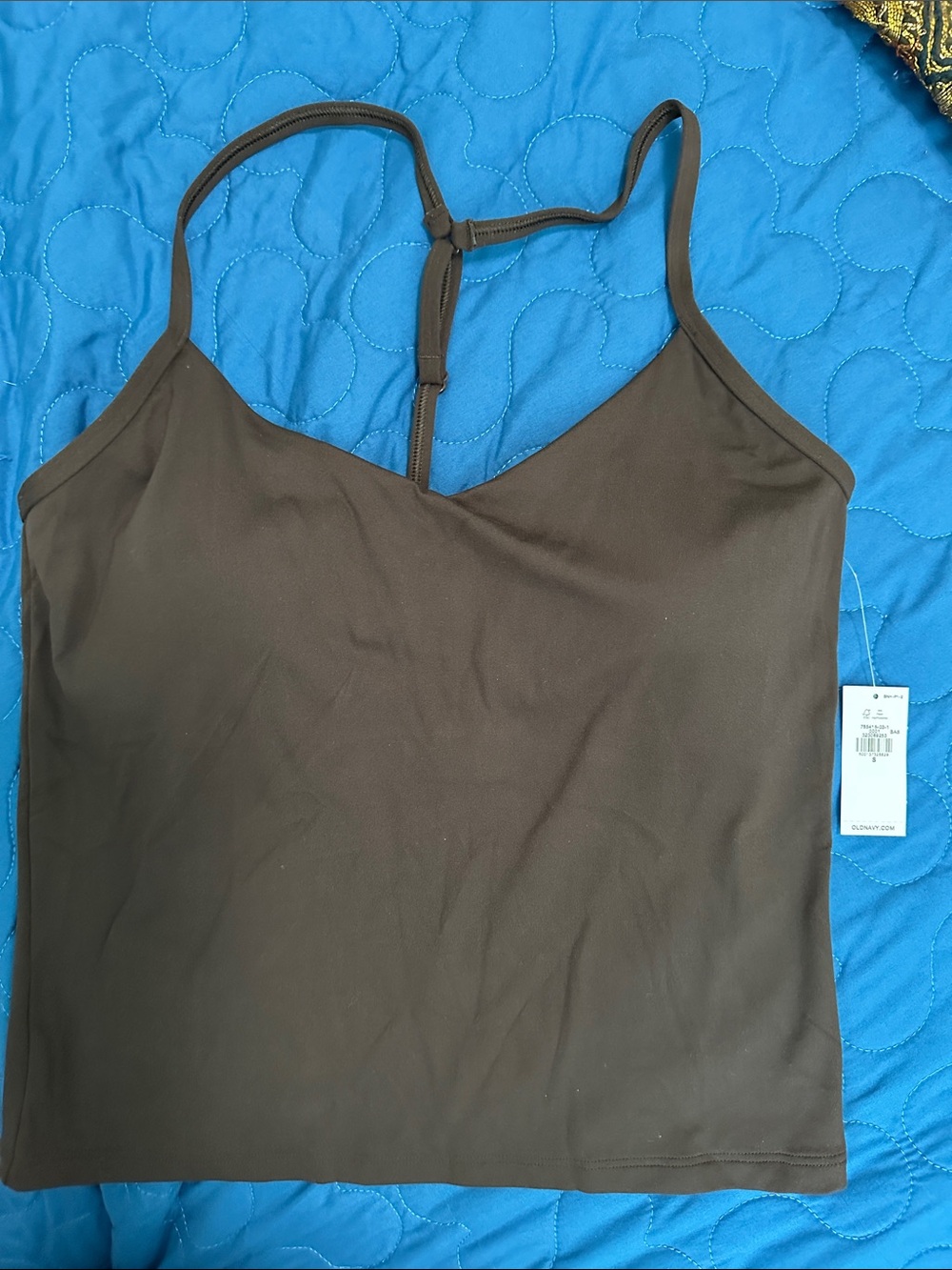 Old Navy Light Support Brown T-Back Spaghetti Strap Camisole NWT
